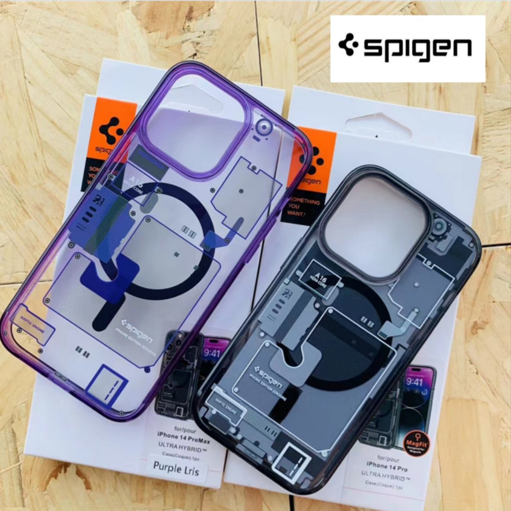Spigen Ultra Hybrid Magfit Zero One Funda Para Teléfono iPhone 12 Pro 13 14  Max 14 Plus Tecnología Exterior Púrpura