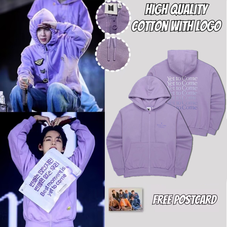 KPOP BTS Yet To Come in BUSAN Concierto Mismo Algodón Zip-up