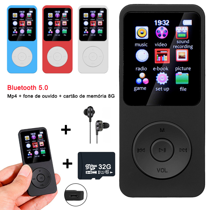 Reproductor de CD portátil con Bluetooth Walkman reproductor de CD  Bluetooth con transmisor FM botón táctil y pantalla LCD, reproductor de  disco