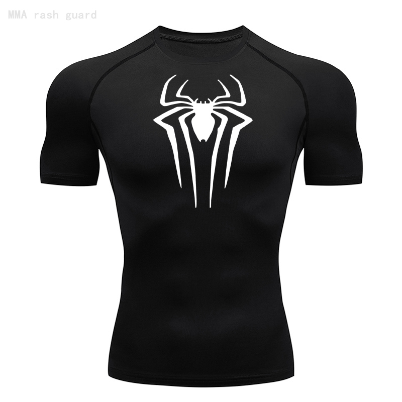 Camiseta De Compresion Hombre Spiderman Manga Larga Gimnasio Sudor Correr Top Deporte Secado Rapido Protector Solar Ropa Deportiva Shopee Mexico