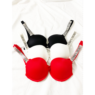 Conjunto De Lencería Push Up De Encaje Sexy Letra Caliente 2 Piezas Bragas  W6K5 Victoria Secret