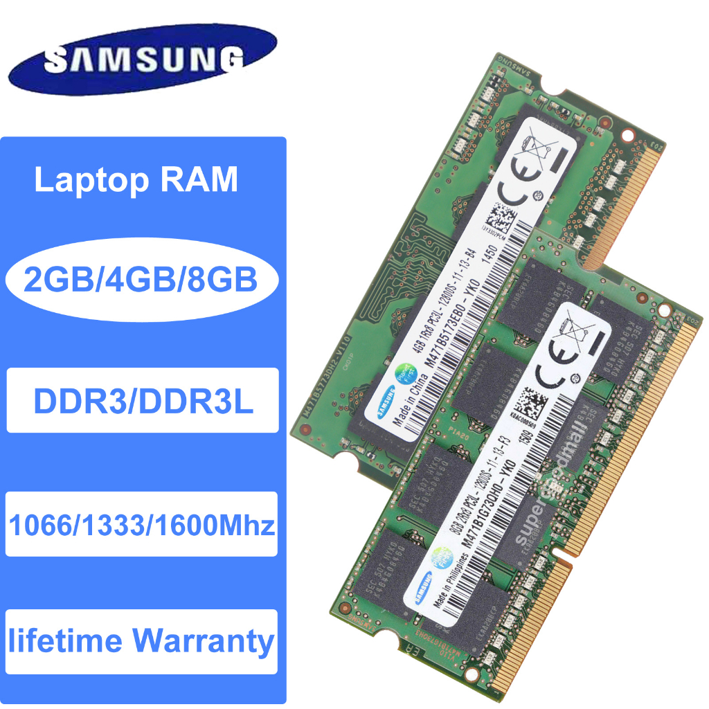 Barrette RAM SODIMM 4Go DDR3L - PC3L-12800S (1600 MHz) - Pour Portable - Occasion Fonctionnelle