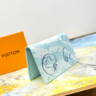 Listo para enviar, 100% original, auténtico Louis Vuitton LV, nueva cartera  para hombre, tarjetero de cuero con caja M63144
