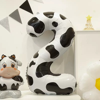 Decoración globos de cumpleaños niña Vaquita Vaca LoLa Animales de