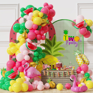 Decorations 132pcs Fiesta Balloon Garland Arch Kit Cactus Mexican Fiesta  Party
