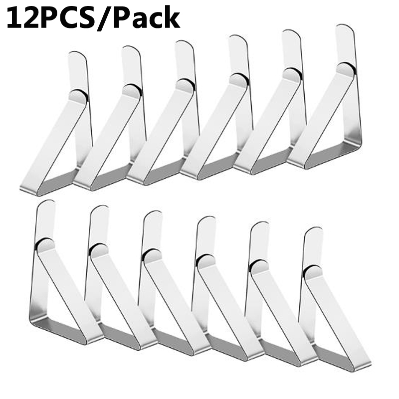 Paquete De 24 Clips Para Mantel: Clips Para Mesa De Picnic Resistentes Abrazaderas Para Manteles De Acero Inoxidable Soportes Para Manteles Ideales Para Restaurantes Picnics Carpas Bodas Fiestas De Graduacion