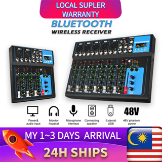 Mezclador de audio profesional, consola de escritorio, sistema de  escritorio de 8 canales, Bluetooth Live Studio, mezclador de audio de 8  canales