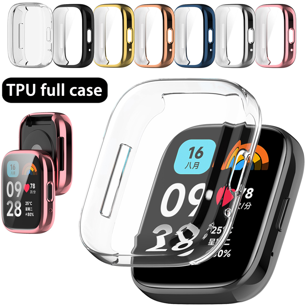 Comprar Funda protectora de TPU para Xiaomi Redmi Watch 3, funda protectora  de pantalla completa activa para Redmi Watch 3 Lite, accesorios