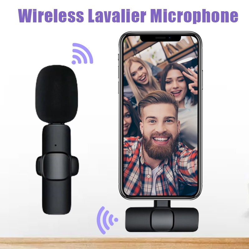 Micrófono Lavalier inalámbrico para teléfono tipo C, micrófono inalámbrico  Plug-Play con 2 micrófonos para grabación de video de teléfono USB-C