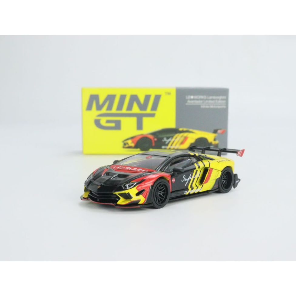 MINI GT 1:64 LB Works Lamborghini Aventador - Argento Opaco LHD - Edizione Limitata