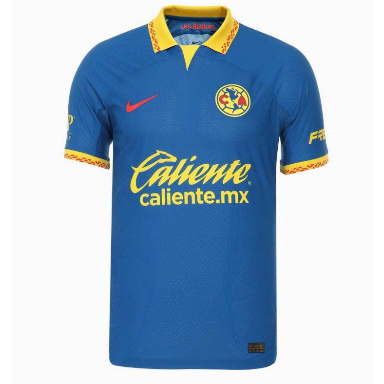 23-24 Club America Away Blue Soccer Jersey - Kitsociety