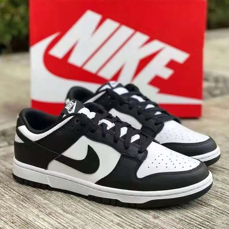 NK sb dunk Negro Y Blanco panda Zapatos De Mesa De Baja Parte