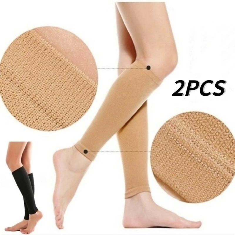Calcetines de compresión con cremallera de cobre, medias hasta la rodilla  hasta la pantorrilla, soporte para punta abierta, para prevenir venas