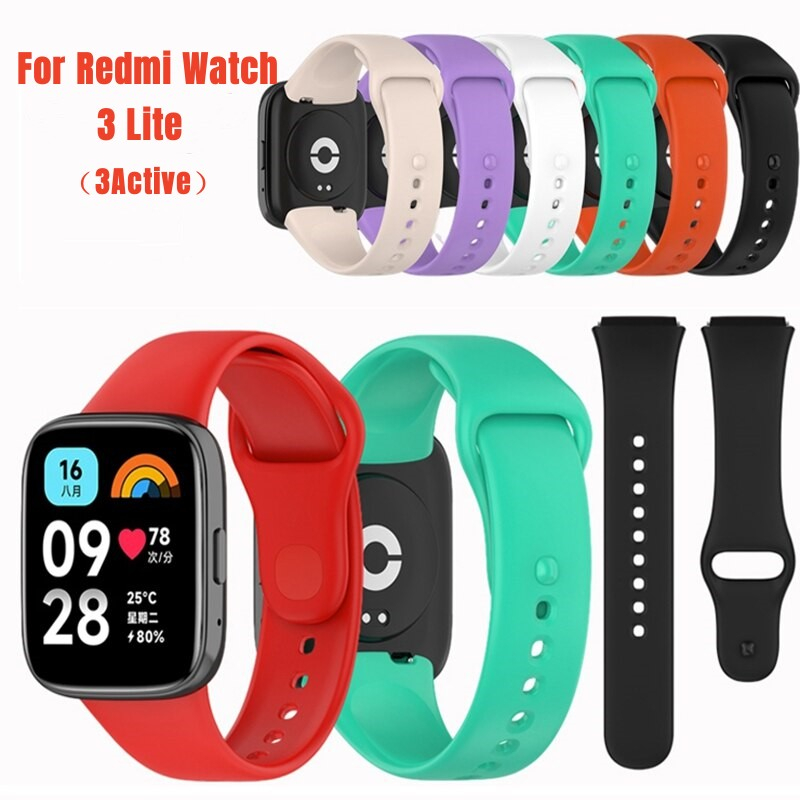 Correa de silicona para Xiaomi Redmi Watch 2 Lite, pulsera de repuesto para  reloj inteligente