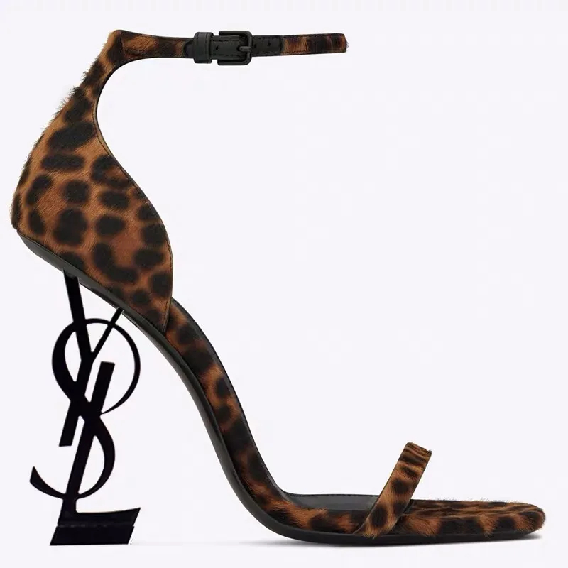 Nuevo YSL Saint Laurent Sandalias De Tacon Alto Primavera Paris Zapatos 10cm Oro Shopee Mexico