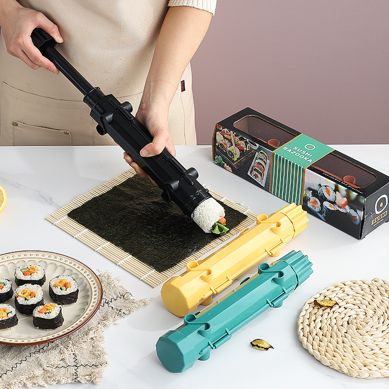 Máquina para hacer Sushi DIY, herramienta rápida para hacer Sushi, Bazooka,  molde japonés para carne de arroz enrollado, accesorios de cocina Bento, 1