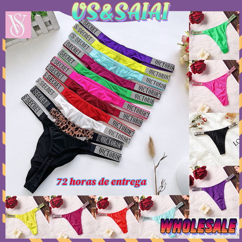 thumbnail image 1 of Victoria Secret Bragas Sexy Sin Costuras Para Mujer Lencería De Lujo Con Letras Diamantes Imitación G string brand design.top1，victoria secret ropa interior，victoria secret ropa interior, 1 of 4