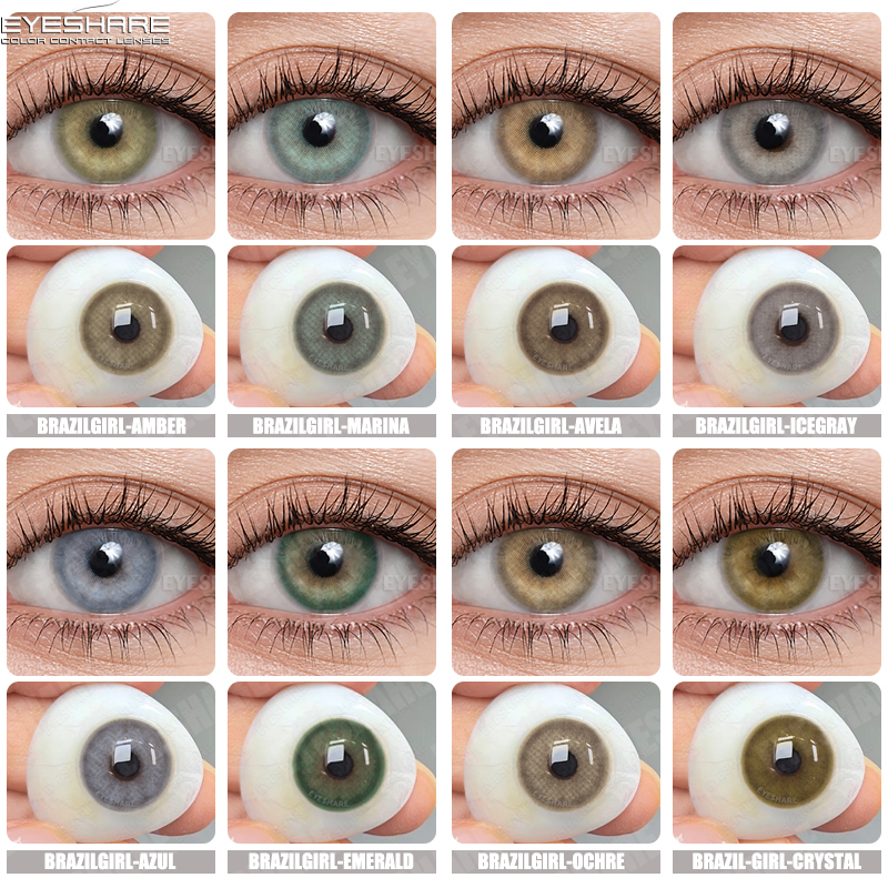 EYESHARE Lentes De Contacto De Colores Naturales Suaves Para 1 A o