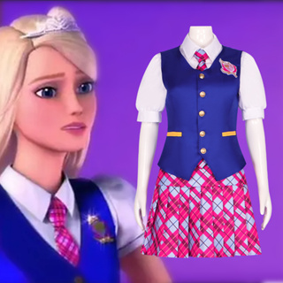 Anime Movie Barbie Princesa Charme Escola Delancey DE Wen Cosplay Traje DE  Mulher Saia DE Fato Uniforme Conjunto DE Roupa DE Halloween - Escorrega o  Preço