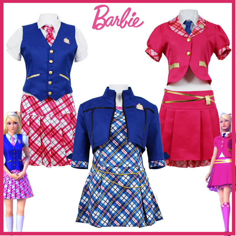 Anime Movie Barbie Princesa Charme Escola Delancey DE Wen Cosplay Traje DE  Mulher Saia DE Fato Uniforme Conjunto DE Roupa DE Halloween - Escorrega o  Preço