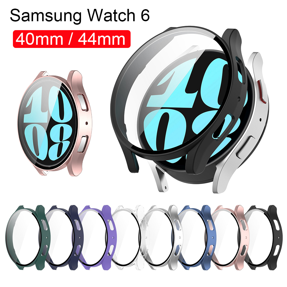 Para Samsung Galaxy watch 6 44mm 40mm Funda De Vidrio Templado protector De  Pantalla PC Duro Cubierta Completa 2023 Nueva Moda smart cases casing