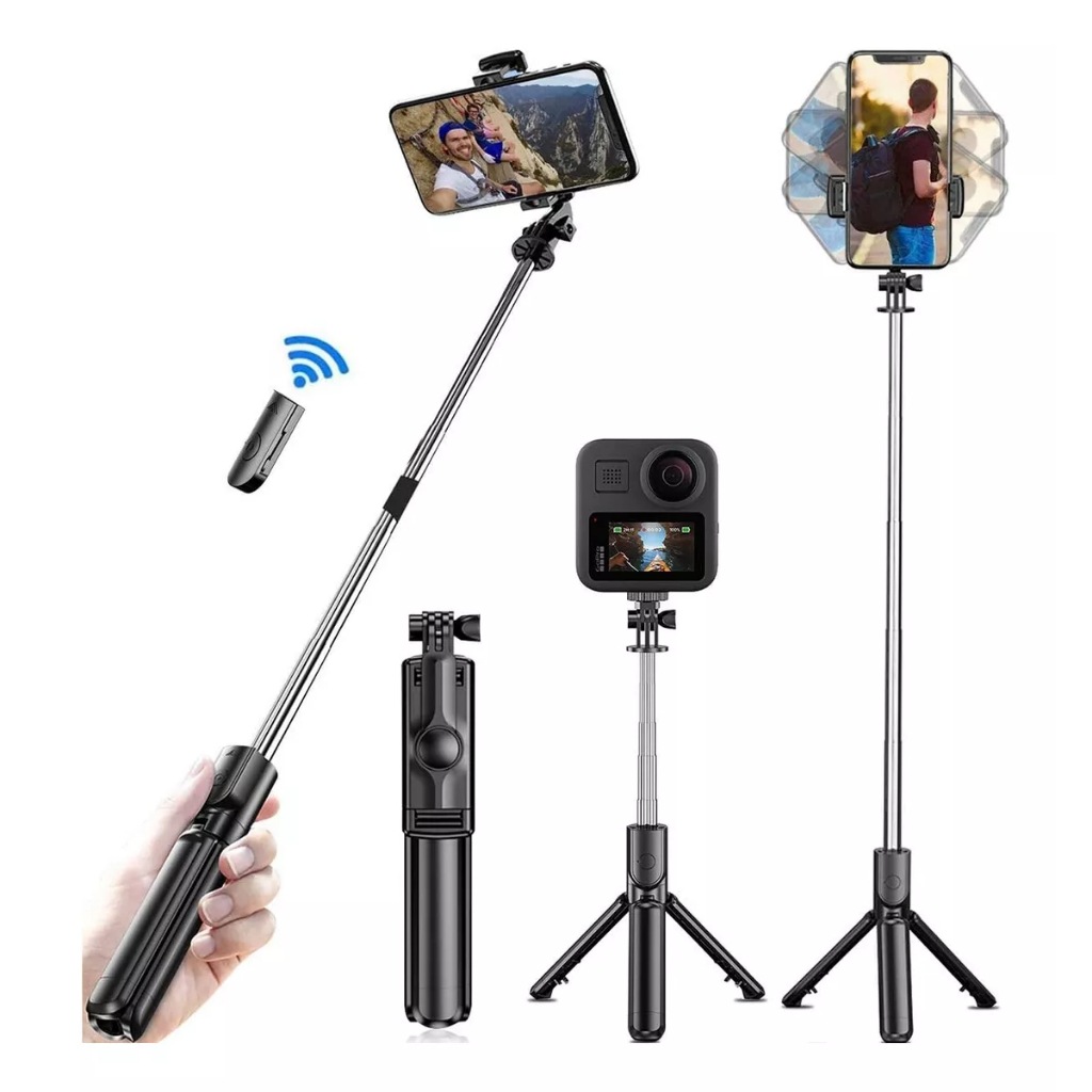 Palo selfie, trípode y palo selfie profesional de 102 cm, extensible, con  control remoto inalámbrico, para iPhone 6, 7, 8, X Plus, Samsung Galaxy  Note