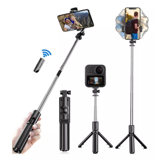 Palo Selfie Bluetooth, Palo Selfie Portátil Extensible Palo de Rotación  Telescópico Ajustable con Control Remoto de Trípode, Soporte para Teléfono  para Teléfonos Inteligentes