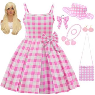 Disfraz de Cosplay de Barbie para mujer, ropa rosa de princesa Margot,  traje de pantalones superiores, Disfraces de Halloween, uniforme de  película - AliExpress