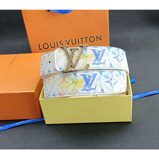 Louis Vuitton LV color De Cinturón En Relieve Patrón Negro Café Blanco Rojo  Azul Amarillo Todo-Partido Estilo * Cualquier Con Aleación De zinc Cabeza