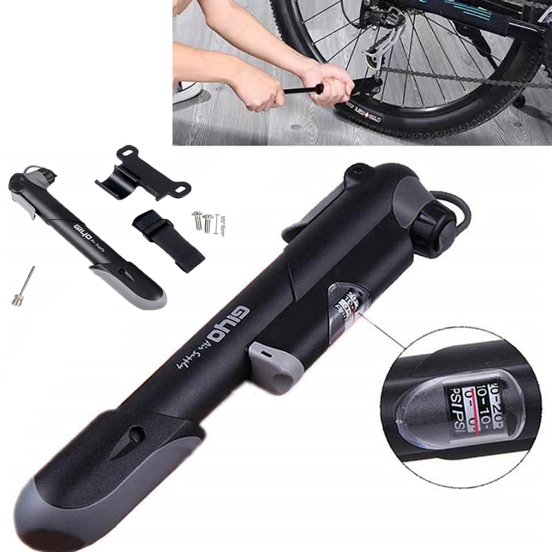 Bomba aire bicicleta de Alta Precion de pedal hinchadir ciclismo de pie  transportable, Hinchador para bicicleta con manómetro - AliExpress