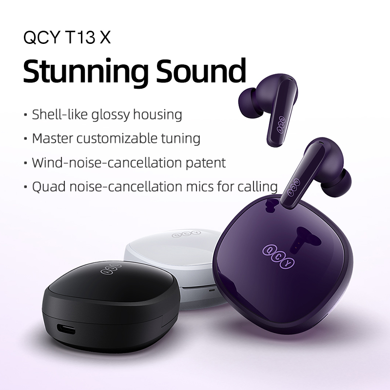QCY T13 ANC Auriculares Inalambricos, Auriculares Bluetooth 5.3 Inalámbrico  Cancelacion Ruido Activa con 4 Micrófono, 30 Horas de Reproducción (Black)  : : Electrónica