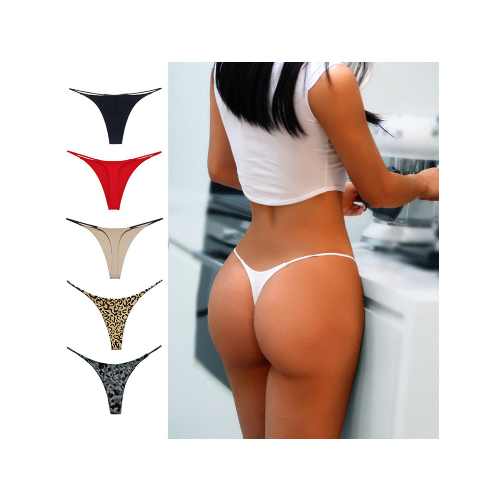 2/Pack Hombre Elástico C String Tanga Ropa Interior Bragas Invisibles  Blanco Negro