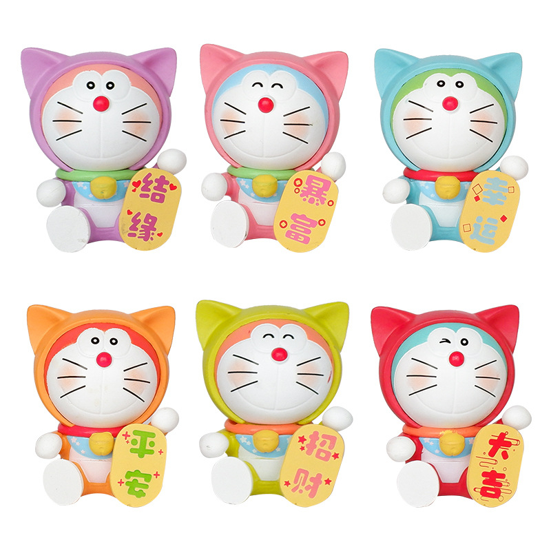 Unids Set Jap N Anime Doraemon Figura Mascota Deseo Obtener Rica Paz Dibujos Animados Q