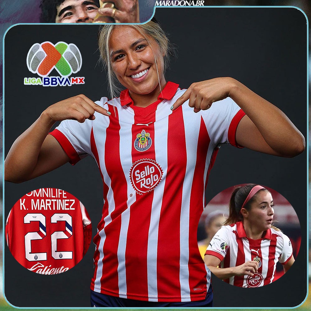 Local Mujer Chivas Jersey Fútbol 2023 2024 Camisas Ropa Mujer