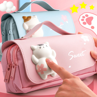 Kawaii Bear Estuche Para Lápices Fluffy Pen Bag Cute Aesthetic Pencil Touch  Papelería Organizador Bag, Gran Capacidad Pencil Organizer Bag Para La  Escuela, Kawaii Stationary School Supplies