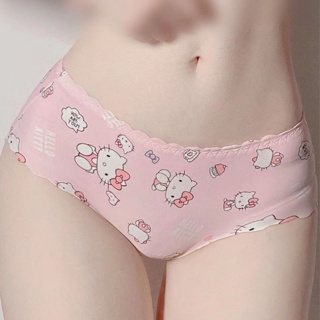 Ropa interior Sexy de Hello Kitty para mujer, bragas de algodón