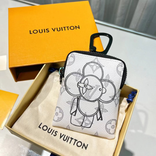 Spot LV Louis Vuitton Yayoi Kusama Mismo color Calabaza Patrón Para Hombres  Y Mujeres Doble Plegado Cartera vertical Tarjetero M81969 Con Caja