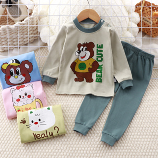 Pijamas para niños y niñas, ropa de dormir para niños de 6, 8, 10 y 12 años,  100% algodón, con dibujos de animales, pijamas de manga larga para Navidad