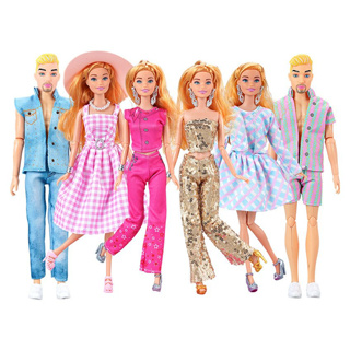 Disfraz de pareja de Barbie y Ken para adulto