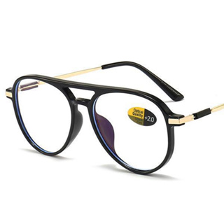 Gafas de lectura de aleación de titanio + 1,0 a +4,0 para hombres, lentes  semisin montura antiluz azul, gafas para presbicia de negocios