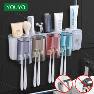 Vaso para cepillo de dientes, 2 vasos de cristal para cepillo de dientes,  soporte para cepillo de dientes montado en la pared, vaso de enjuague bucal