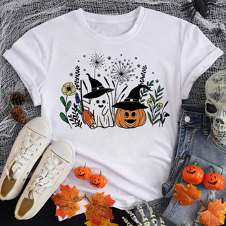 Camiseta Negra Halloween Calavera Flores I (Mujer y niña)