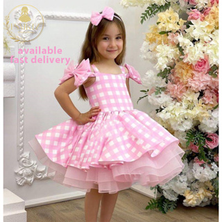 Bebé Niña Barbie Vestidos Para 4-10 Años Rosa Princesa Vestido De  Cumpleaños Bola Con 6 Piezas Conjuntos L5565