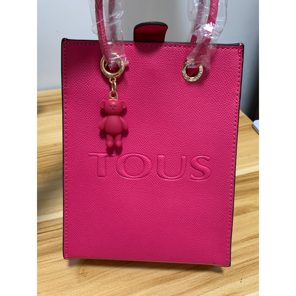 Oso Español TOUS Bolsa Roja Portátil De Doble Uso Para Las Compras Diarias Y Los Viajes De