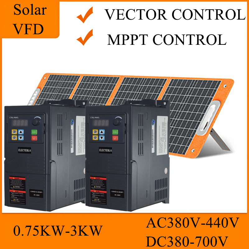 Inversor De Frecuencia solar 380V 3 Fases VFD Para Bomba De Agua 3hp ...