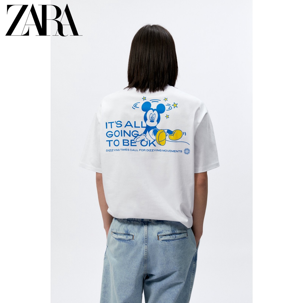 ZARA Camiseta Con Estampado De Mickey Mouse De Disney Para Hombre 1165406 250 Shopee Mexico