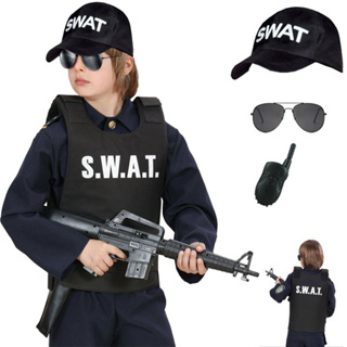 Disfraz de bebé SWAT para mujer, Negro