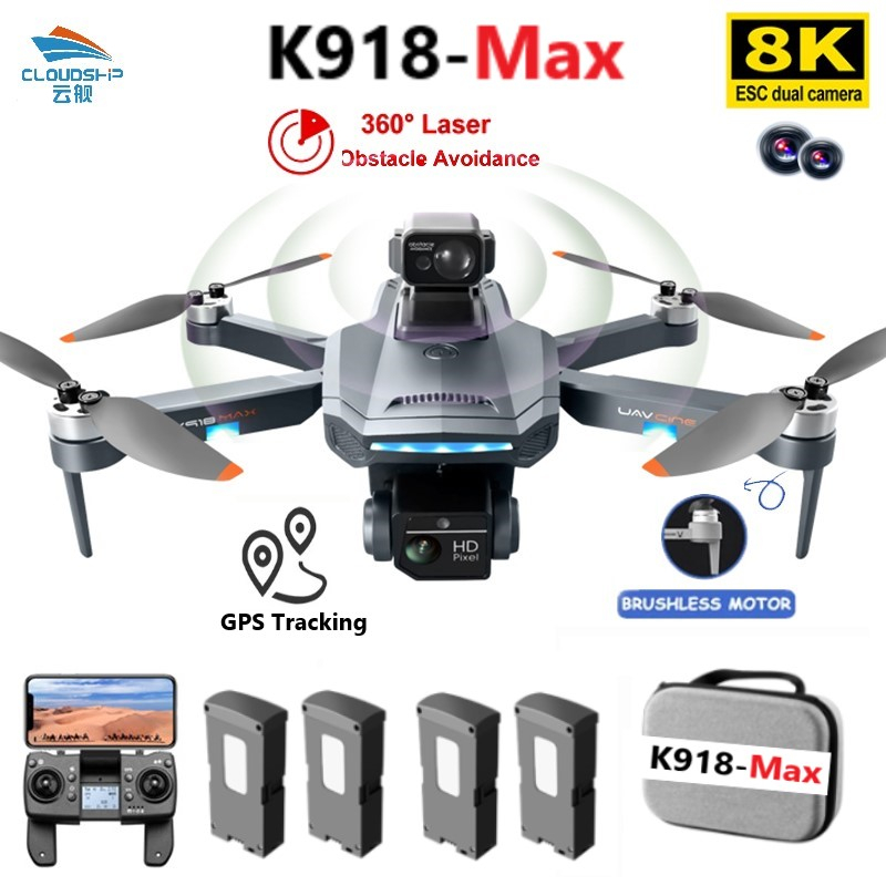 Comprar Drone de control remoto con cámara 4K Cámara dual Motor sin  escobillas para evitar obstáculos de 4 lados Óptico