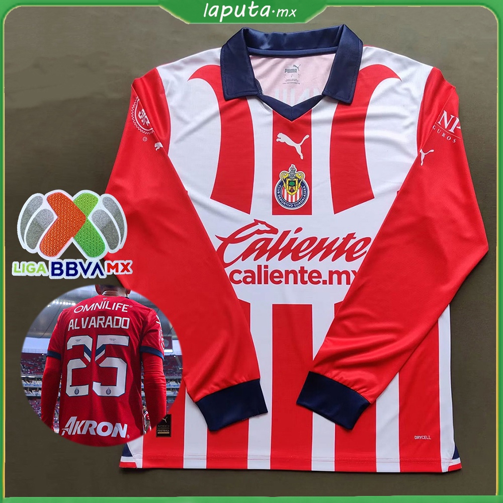 2023 24 Jersey Chivas Guadalajara Local De Manga Larga Camiseta de F tbol Personalizaci n Nombre N mero