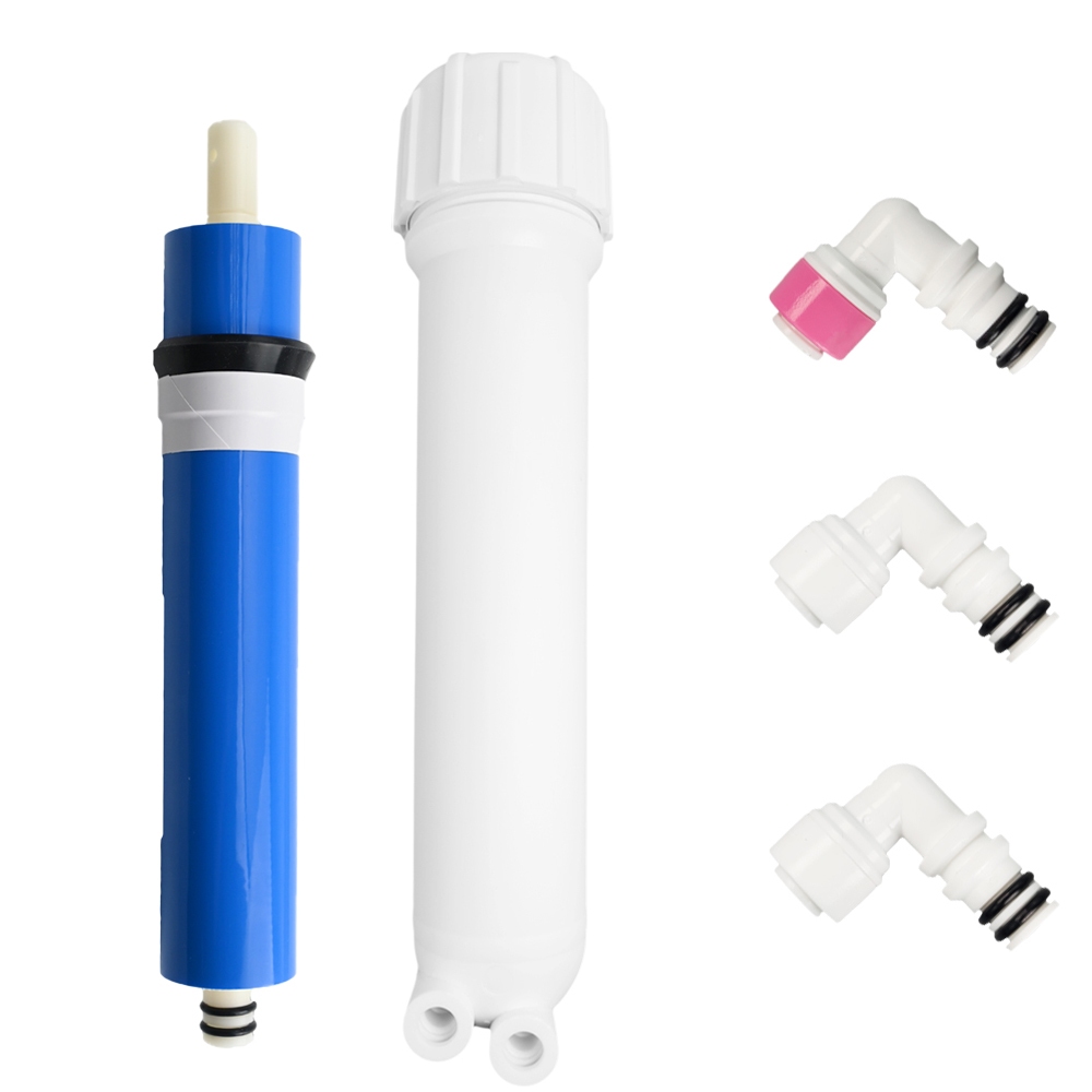 Filtro Acqua Domestico Cartuccia Filtro Acqua 100 GPD RO + Alloggiamento Membrana Completo Con Raccordi E Chiave Inglese Membrana 100 GPD Alloggiamento Raccordi